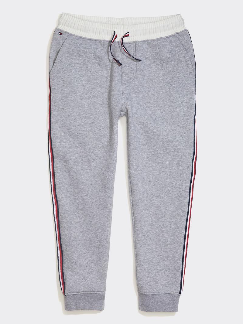 Fiú Tommy Hilfiger Solid Jogger Nadrág Szürke | HU 2142FDN